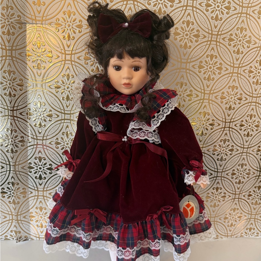 Delton Porcelin Doll with Lace Details